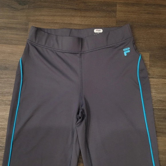 FILA SPORT Workout Leggings Activewear Gray Blue Sports Gym Girls Size L 14 - Picture 2 of 8
